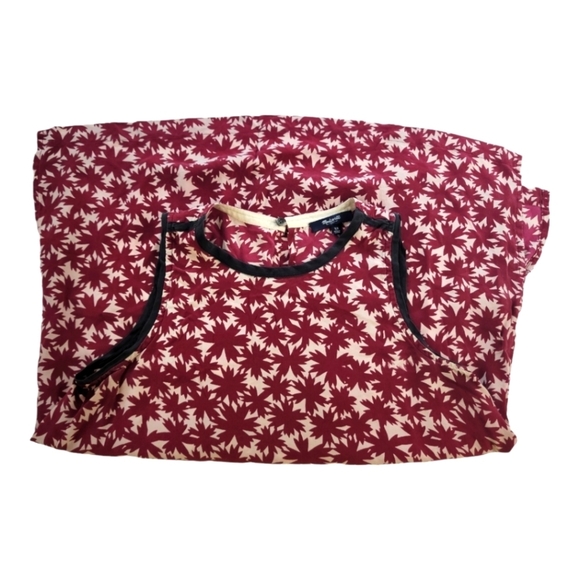 Madewell‎ Floral Print Red Silk Canal Tank XS - Picture 8 of 12